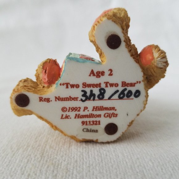Vintage 1992 P.Hillman Cherished Teddies Birthday Bears Lot of 3, Baby thru 2 - Picture 12 of 15